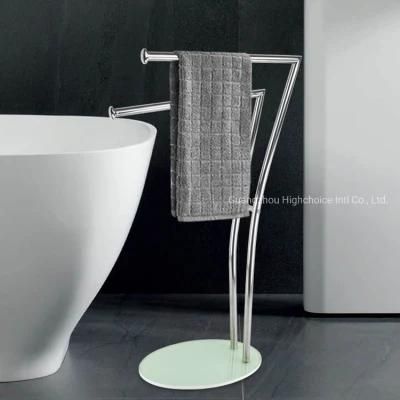 Stainless Steel Bathroom Towel Rack with Non-Slip Bottom