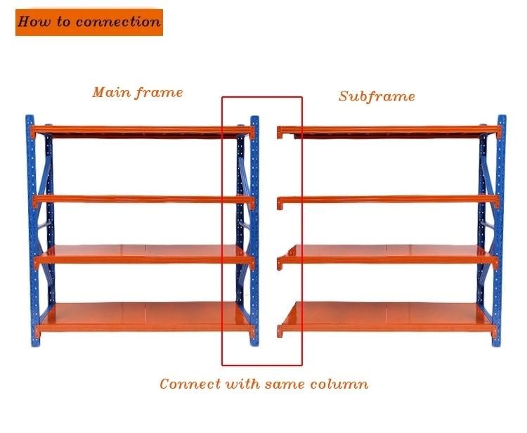 Knock Down Metal Shelves Display Stand Steel Warehouse Rack Storage Shelving