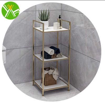 Ins Retro Bathroom Corner Rack Simple Luxury Bathroom Corner Towel Rack for Bathroom Decoration