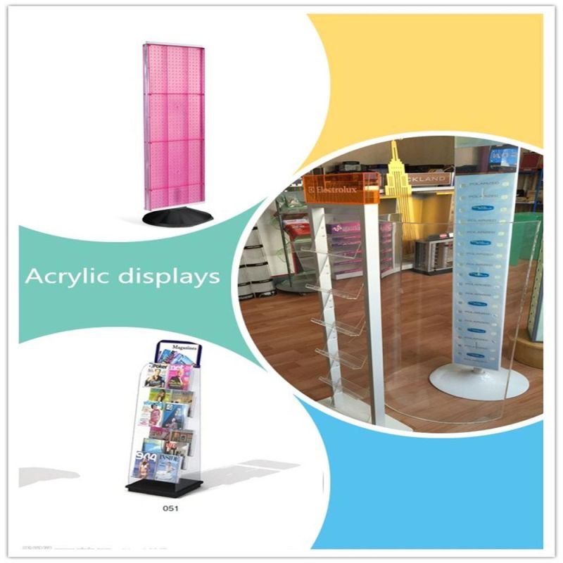 Floor Standing LED Acrylic Display Toothbrush Stand Plexiglass 5 Tiers Toothpaste Display Rack