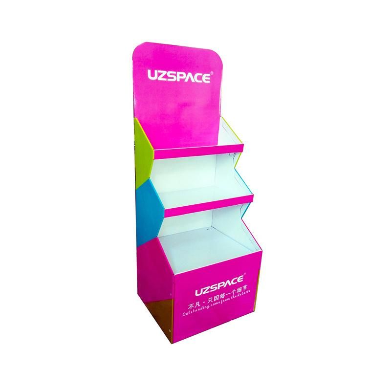 Custom Printing Pink Supermarket Snack Drink Display Stand