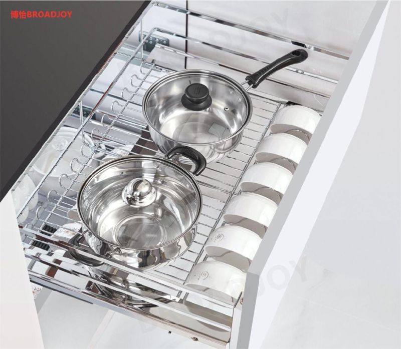 China Manufacture Kitchen Cabinet Accessory Stainless Steel 201 Utensils Dish Drying Drainer Storage Organizer Basket Holder Rack