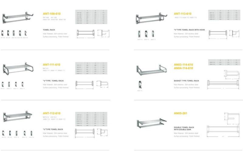 Factory Easy Designer Towel Rail Hotel Towel Rack