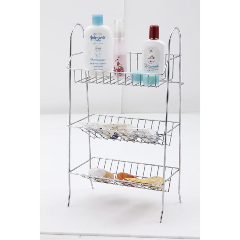 3 Tier Bathroom Shelf Shampoo Storage Holder Hanging Shower Caddy with 2 Hooks