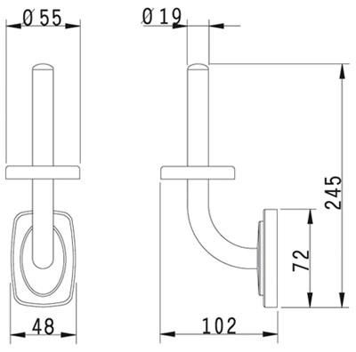 Bathroom Accessories Xt-6373 Stainless Steel and Zinc Alloy Paper Holder (Spare)