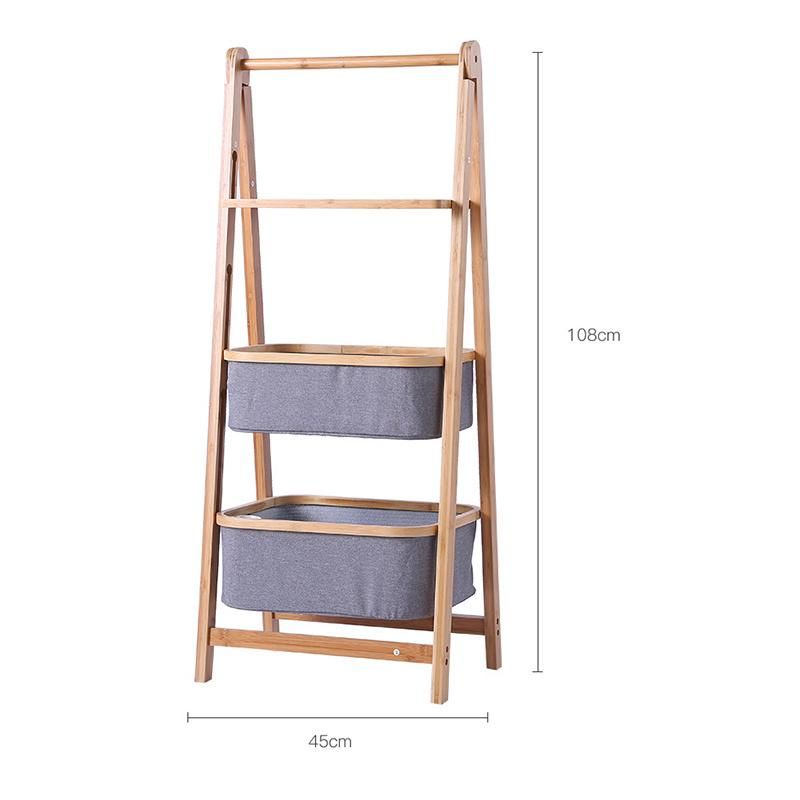 3 Tier Bamboo Home Bathroom Livingroom Storage Rack Shelf Basket