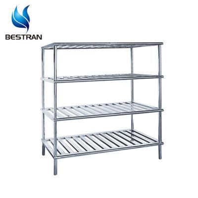 Bt-Gr001 Cheap Stainless Steel Goods Rack with 4 Shelves Goods Storage Rack Price