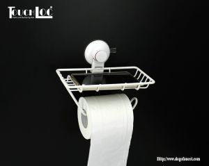 Bathroom Mobile &Roll Paper Holder Tissue Rack (Dg-Sf1013-W)