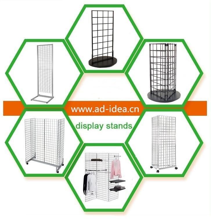 Adjustable Display Rack with 4 Fixed Metal Shelves