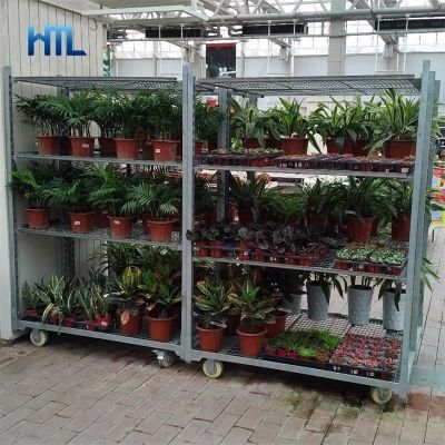 Greenhouse Light Duty Rolling Danish Flower Trolleys Transport Cart