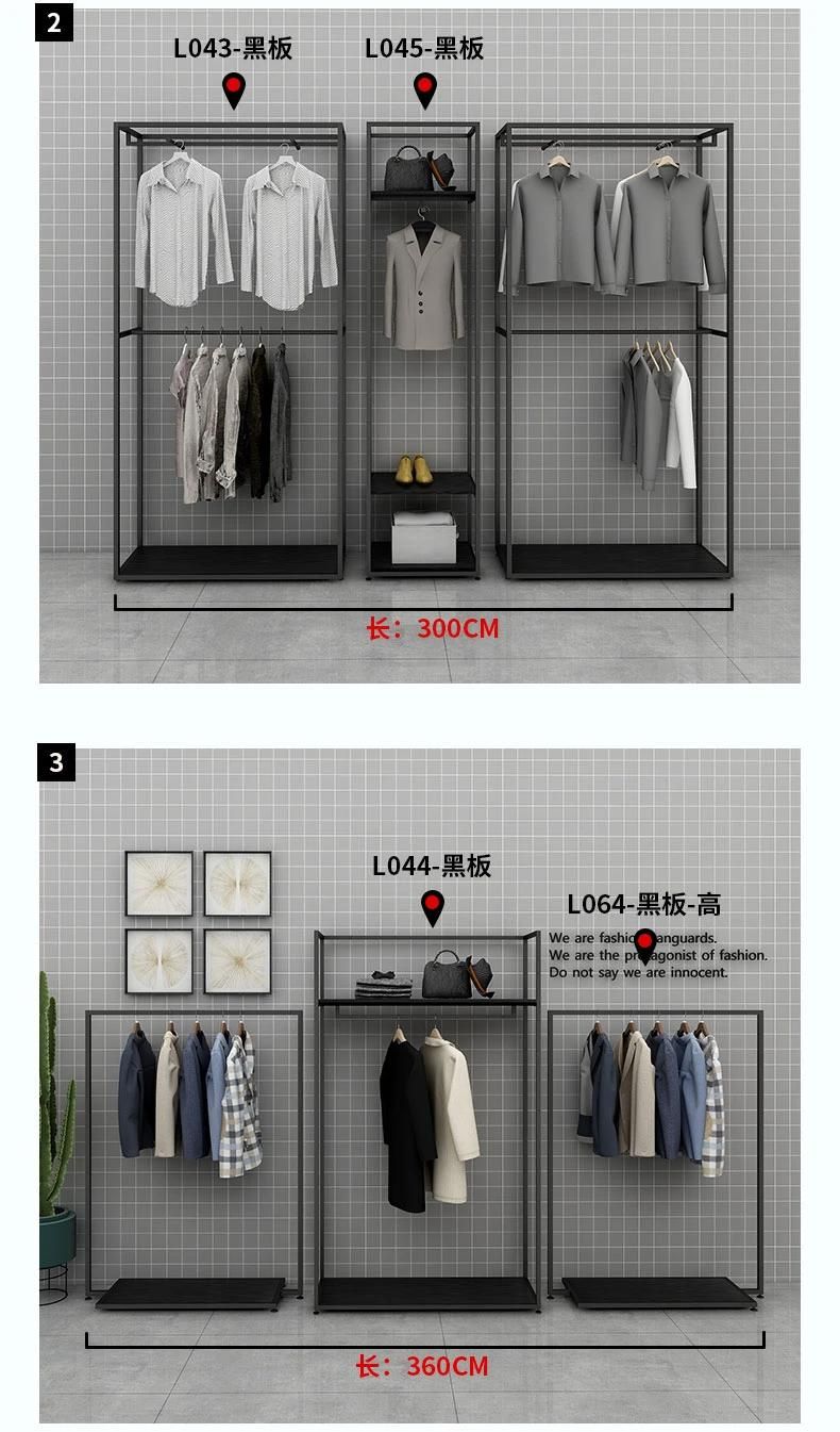 Wholesale Boutique Clothing Store Wall Furniture Display Apparel Display Racks