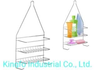 2 Tier Metal Bathroom Wire Organizer Shelf-Shower Caddy-Shower Rack Kfs60081-2