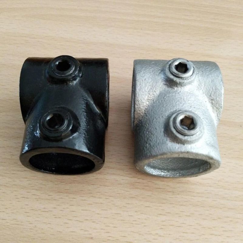Black Malleable Iron Key Clamp Fence Pipe Fitting