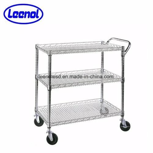 Production Line Industrial ESD Wire Shelf Dolly Cart Trolley Ln-1530606A