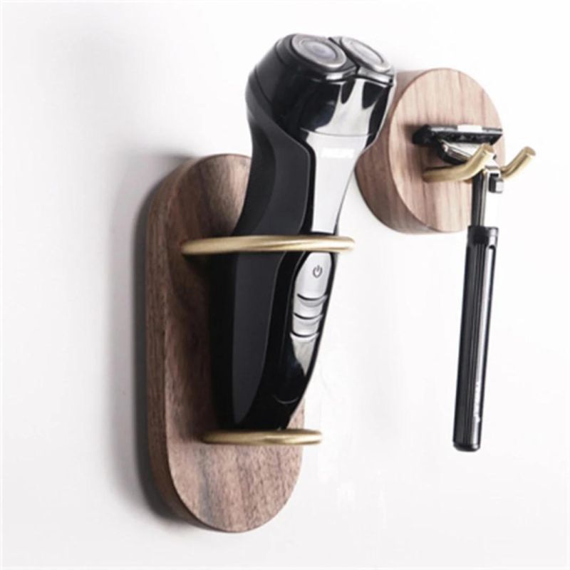 Wooden Electric Shaver Holder Washing Instrument Storage Rack