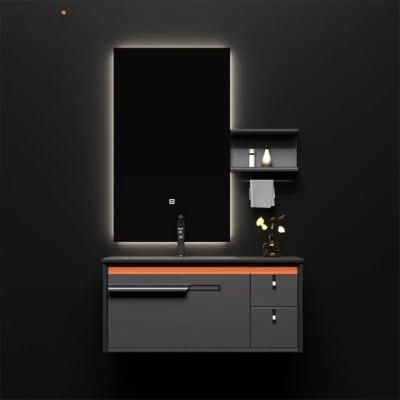 Modern Home Decoration LED Mirror Furniture Wall Mounted Plywood Bathroom Vanity Cabinet with Wash Basin Sink