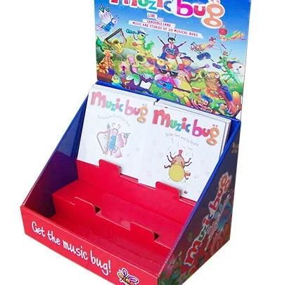 Coloring Place-Saving Cardboard Display Rack for Stand-Store Magazine and Greeting Cards