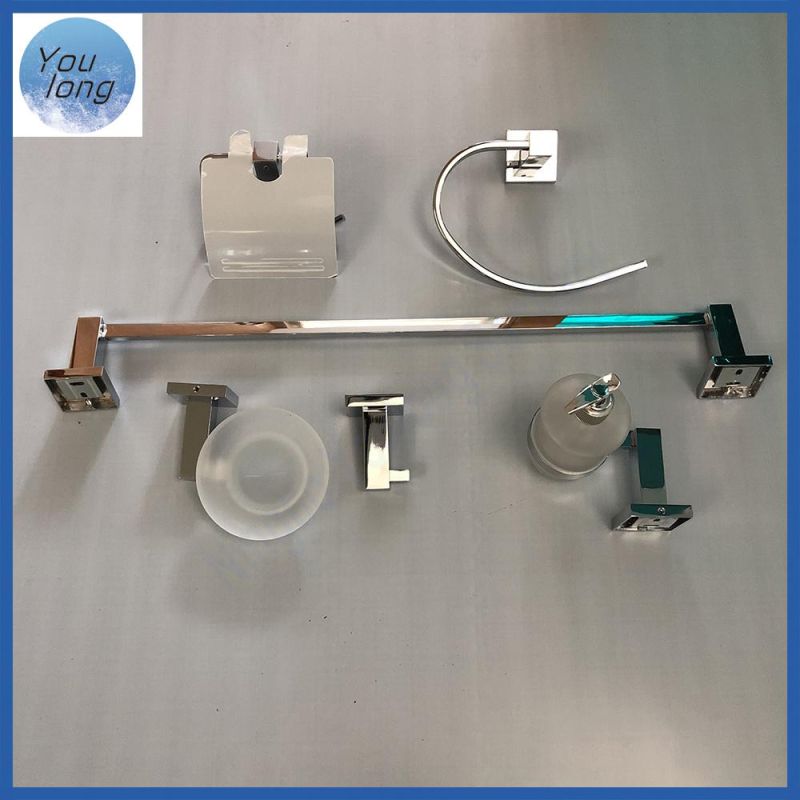 Metal Towel Rack Set for Stainless Steel 6PCS Bathroom Accessories Hardware