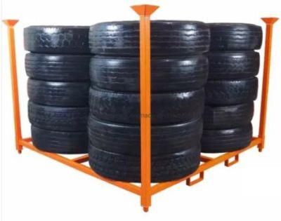 Truck Tyre Stacker Rack Powder-Coated Storage Rack Rack Stacker Tyre Rack