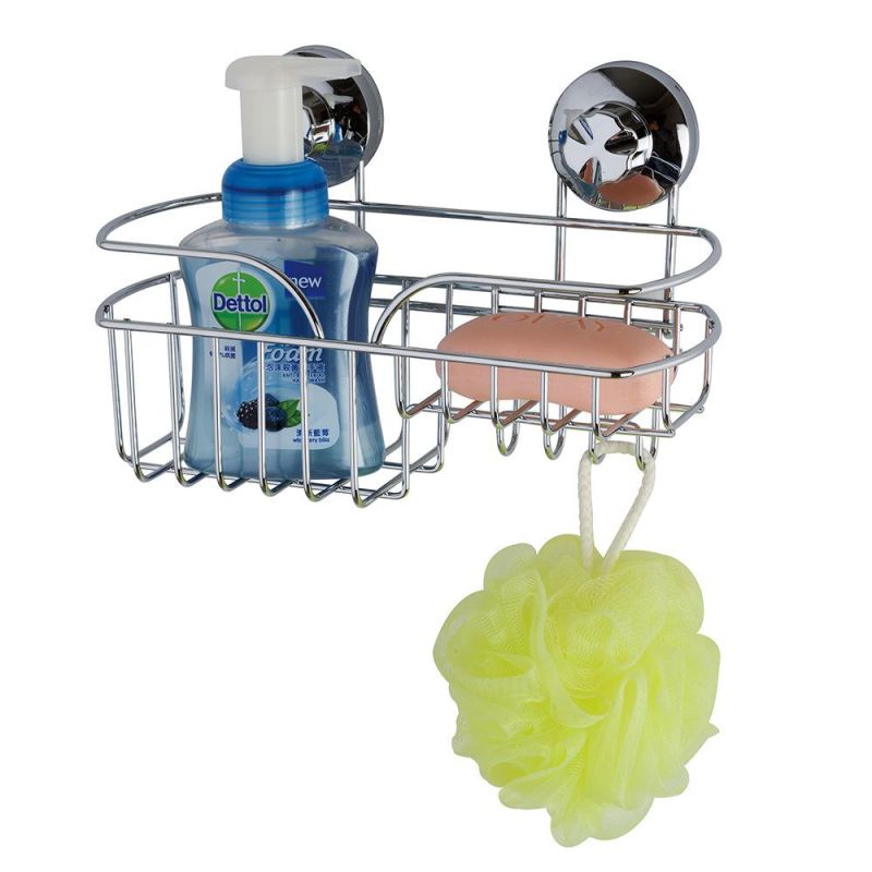Hot Sale Chrome Hanging Bathroom Bath Shower Caddy with Basket