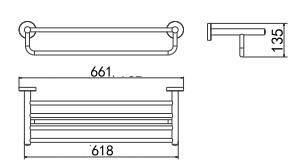 Big Sale Bathroom Accessories Stainless Steel Polish Finished Towel Rack