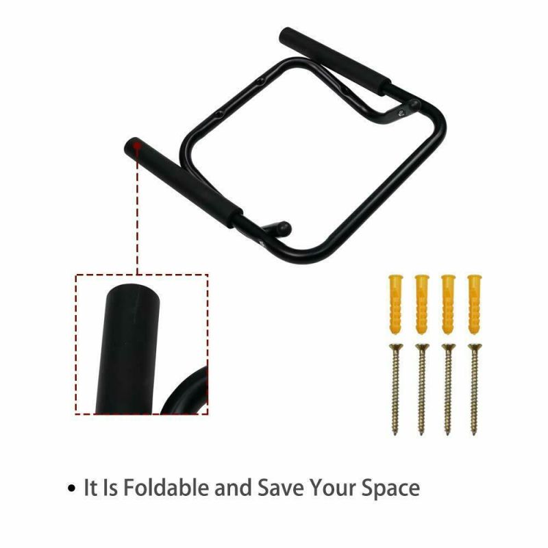 Garage Bicycle Holder Folding Space Saver Bike Wall Mount Rack Storage Hanger