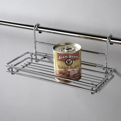 Kitchen Storage Rack Single Tier Wire Chrome Spice Rack