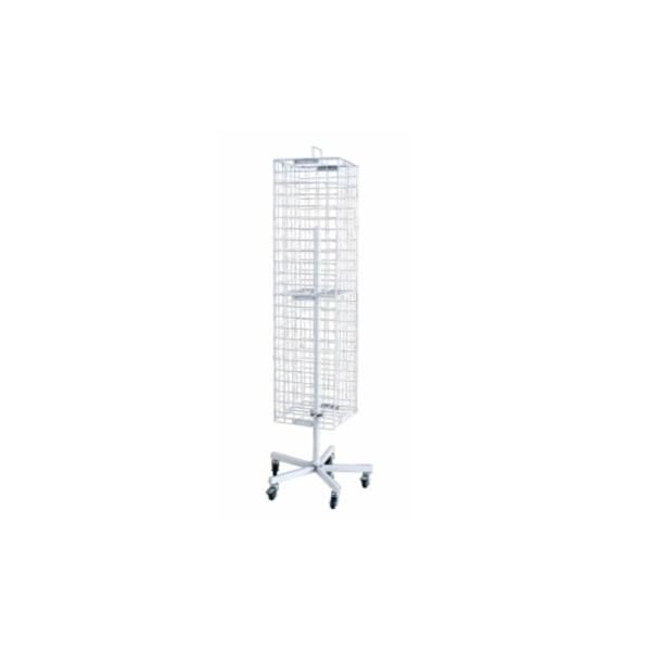 Three-Side Perforated Back Panel Display Stand with Five Wheels