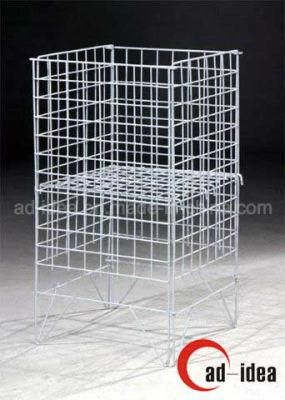 Wall Mountable Mesh Wire Grids Display/Gridwall Rolling Rack