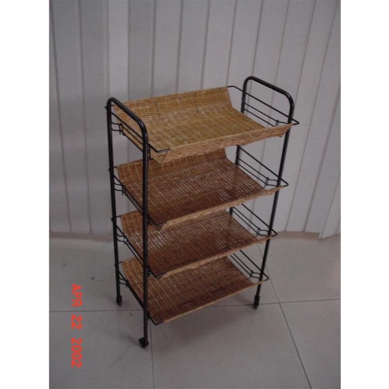 Foldable Metal Rack Kitchen Storage Shelves Spice Wire Mesh Basket Organizer/Layer Tier Utility Shelving TV Shelf