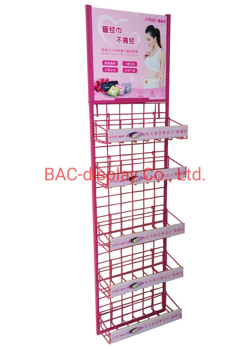 Retail Snack Shelf Supermarket Food Display Rack, Food Metal Display Rack
