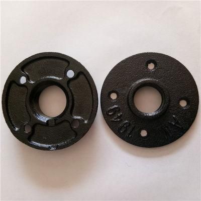 Coating Black Malleable Iron Threaded 1/2 Inch Pipe Floor Flanges with 4 Holes DIY Freestanding Bookcase