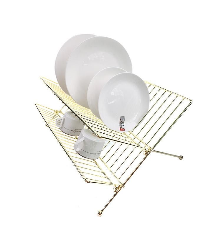 Plate Utensils Drainer Holder Metal Wire Storage Shelving Kitchen Drying Rack