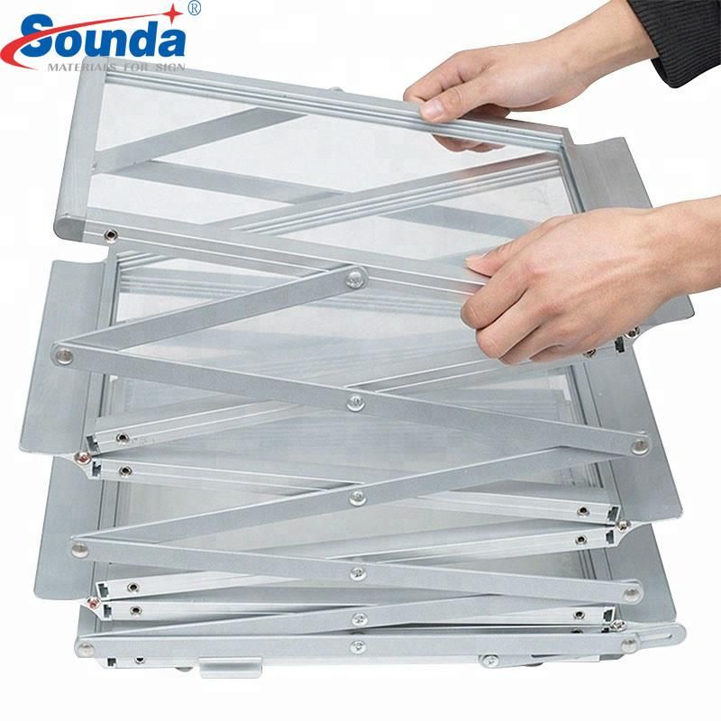 A4 Aluminum Acrylic Portable Magazine Banner Display Rack