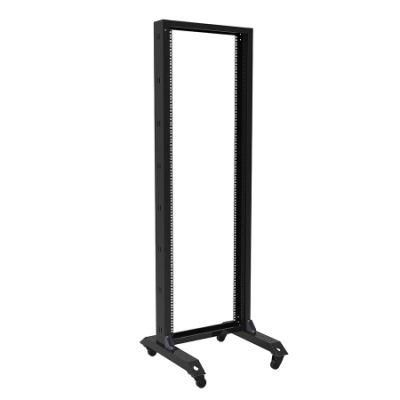 19&prime; &prime; 18u to 47u 2 Post Open Rack with Castor