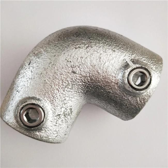DIY Home Decoration Black Original Malleable Iron Key Clamps Fittings for Pipe Connection with Screws