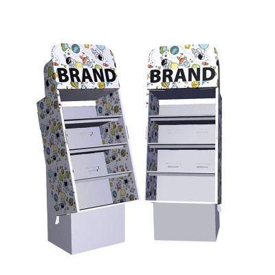 Custom Size Printing Floor Outdoor Clothes Bra Wine Display Shelf Stand