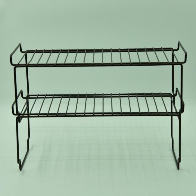 2-Tier Kitchen Storage Organizer Wire Shelving Unit Adjustable Metal Shelf Rack
