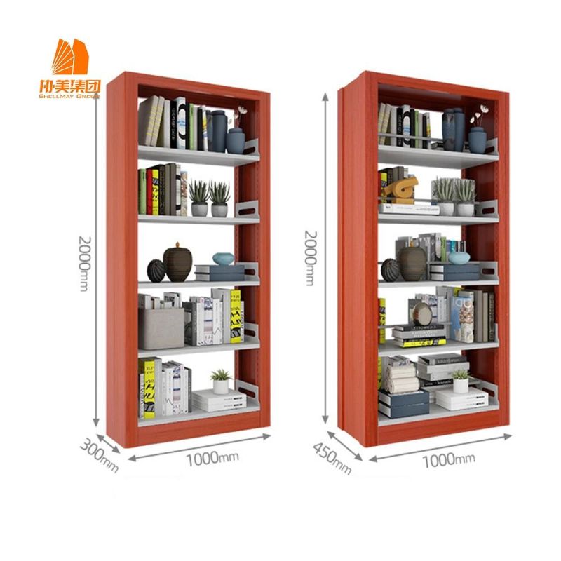 School Furniture, Double-Sided Bookshelf for Library. Steel Book Shelf