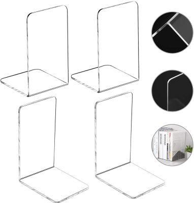 Plastic Acrylic Bookends Bookshelf for Library Office School