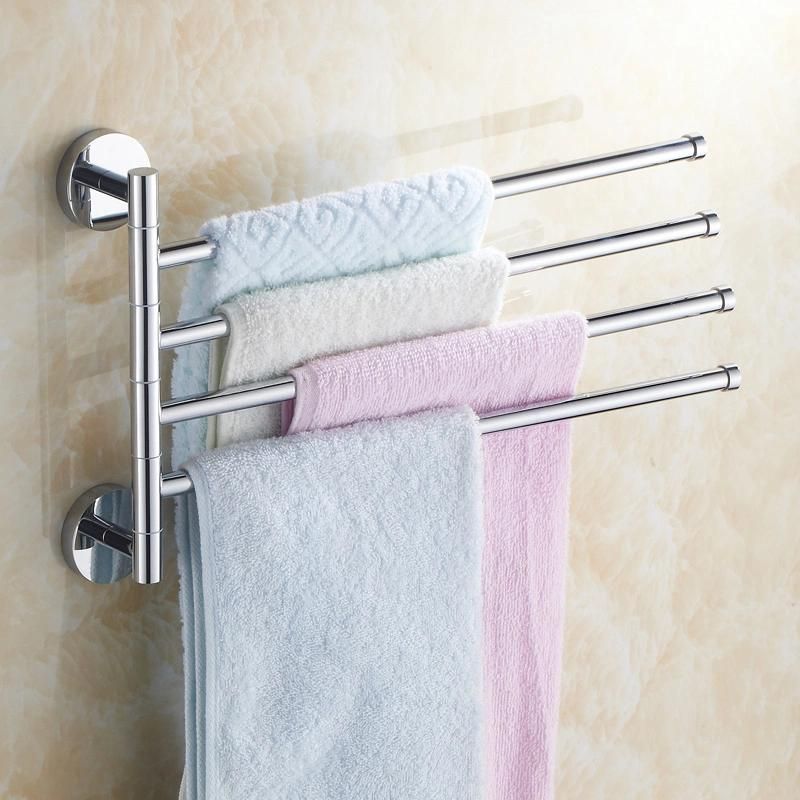 Wall Mount Brass Arm Towel Rods Rotatable Towel Rack