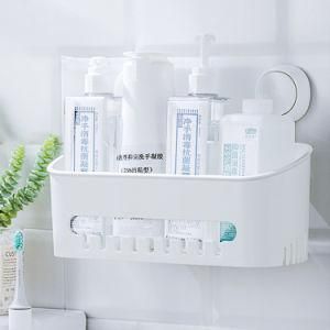 Bathroom Accessories No Tools Removable Shower Caddy Wall Shelf Storage Basket Rack Vacuum Suction Cup