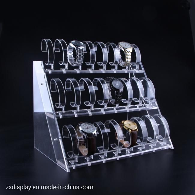 New Acrylic 3 Layers Sport Watch Bracelet Display Stand