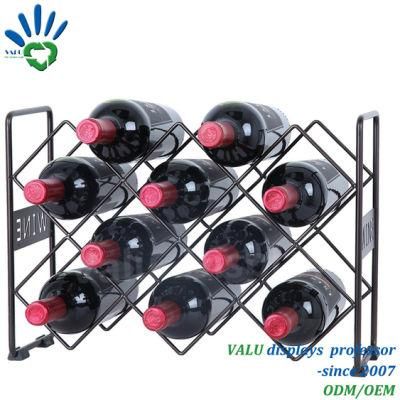 3tier Metal Table Top Wine Holder Stand Rack for Home Bar Cabinet