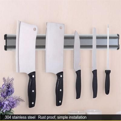 Super Strong Wall Mount Metal Aluminum Magnetic Knife Holder Rack for Home Kitchen Storage