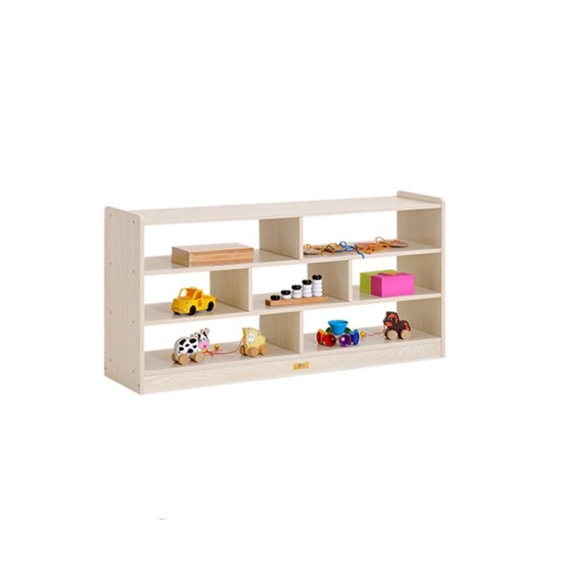 Modern Wooden Toy Storage Cabinet Grids Racks for Kindergarten Kids, Nursery and Daycare School Kids Furniture, Preschool Classroom Wooden Furniture