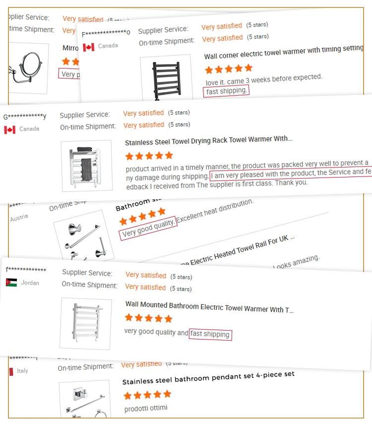Kaiiy Bathroom Accessories 95W Heated Towel Rack Electric Decorative Electric Bathroom Towel Racks
