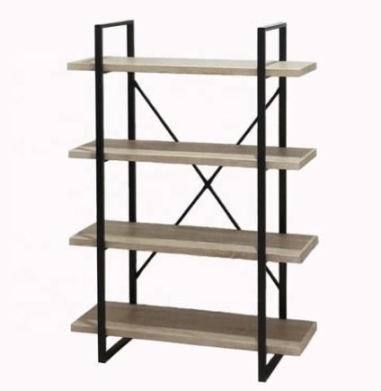 Modern Storage Rack 4 Tier Bookshelf Commerical Use Bookcase