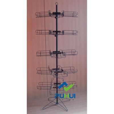 5 Layers Retail Store Floor Stand Spinning Hat Display Rack (pH15-383)