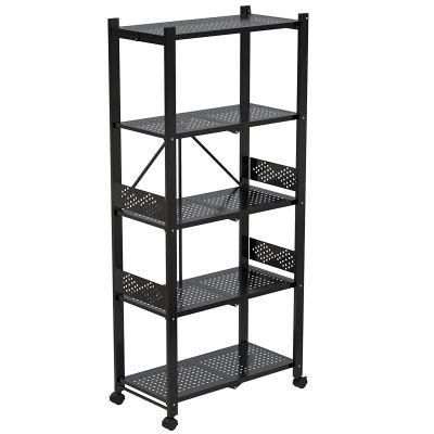 Hylly Folding Rack Home Storage Foldable Cart Kitchen Display Kitchen Organizer Shelf